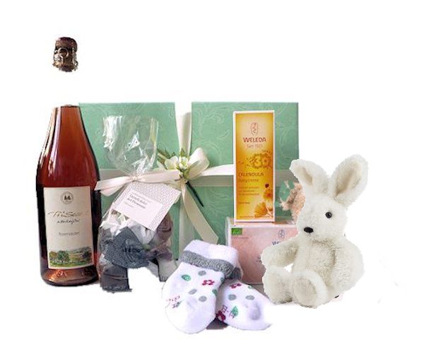 Geschenkkorb für Mama und Baby