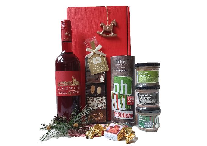 Christkindlmarkt Geschenkset mit rotem Glühwein