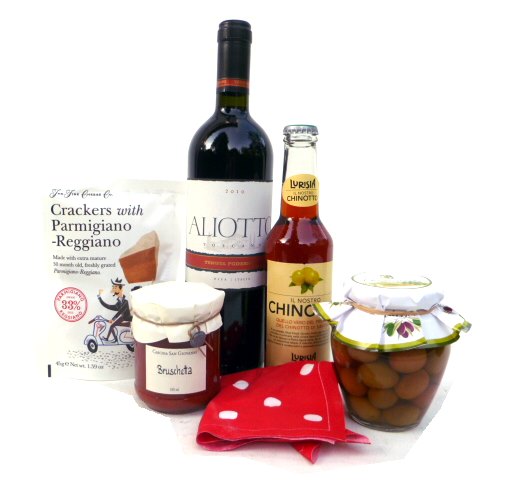 Aperitivo Italienisches Wein und Snack Geschenk